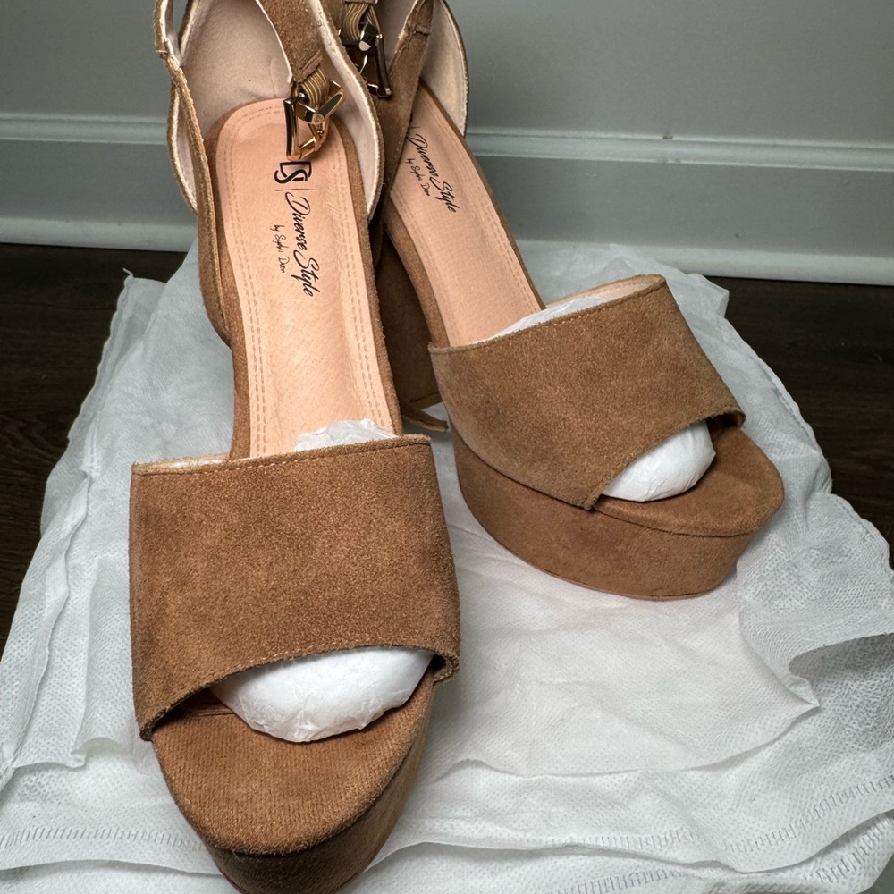 Dream Pairs Women's Brown Platform Sandals